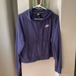 Nike Dark Periwinkle Crop ZipUp